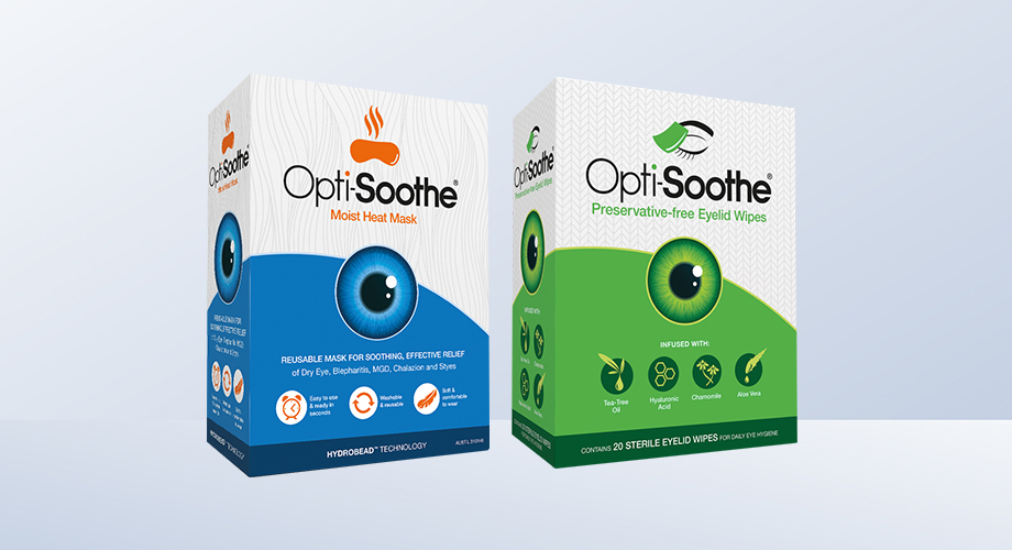 Opti-Sooth Moist Heat Mask or Preservative Free Eyelid Wipes 30pk