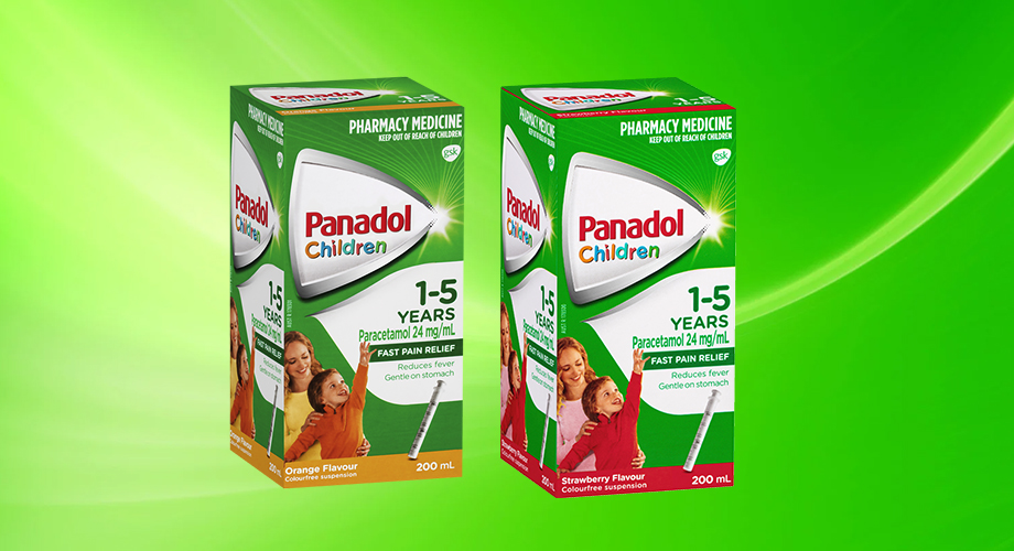 Panadol Children 1–5 Years Orange or Strawberry 200mL