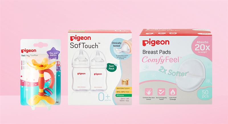 Pigeon SofTouch Bottle or Teether Range Selected Range