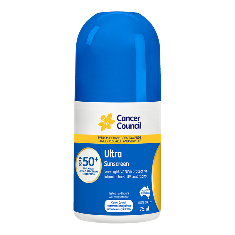 Cancer Council Ultra Sunscreen SPF50+ Roll On 75mL Cancer Council Ultra Sunscreen SPF50+ Roll On 75mL