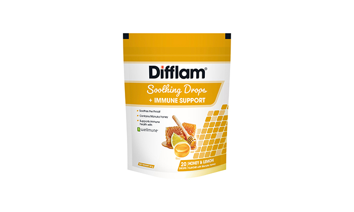 Difflam Soothing Drops + Immune Support Honey & Lemon Flavour 20pk
