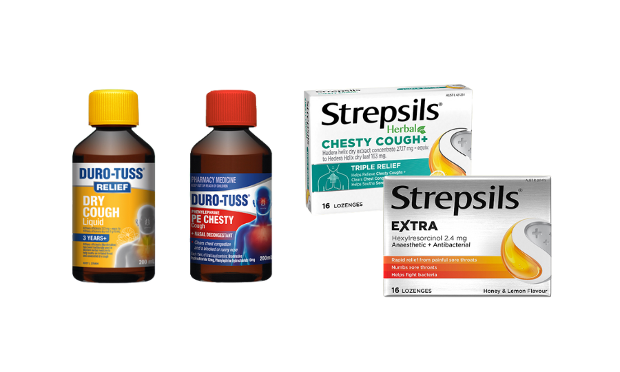 Duro-Tuss and Strepsils for Cough