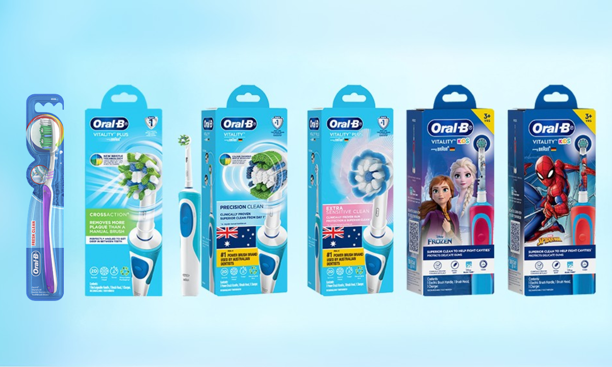 Oral B toothbrushes