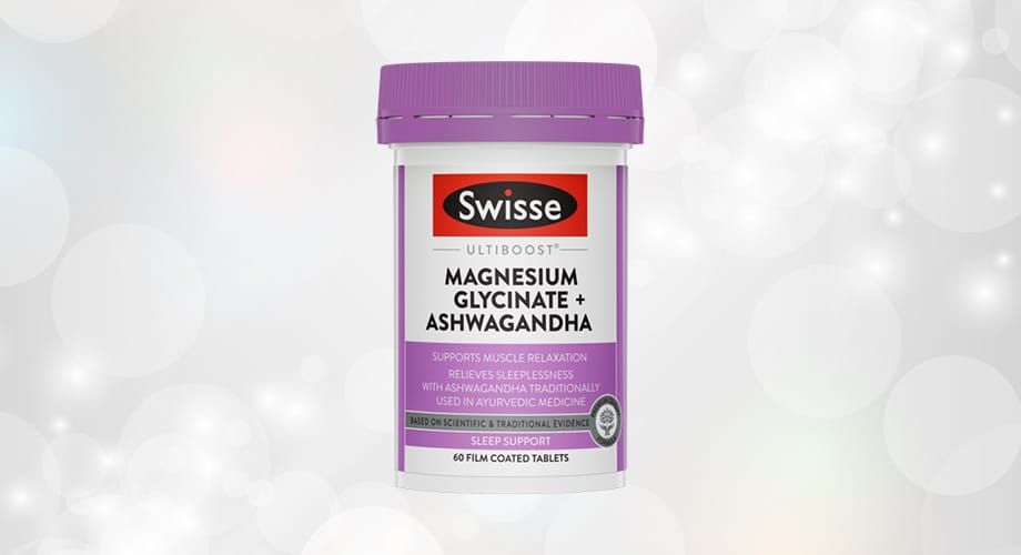 Swisse Ultiboost Magnesium Glycinate + Ashwagandha 60 Tablets