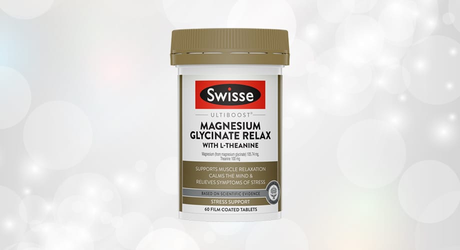 Swisse Ultiboost Magnesium Glycinate Relax with L-Theanine 60 Tablets