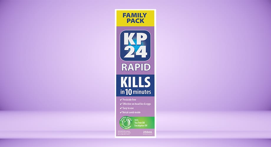 KP24 Rapid Head Lice Treatment with Comb 250mL