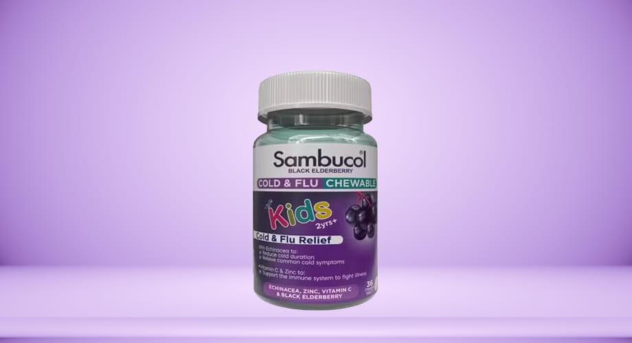 Sambucol Kids Cold & Flu Relief 36 Chewable Tablets