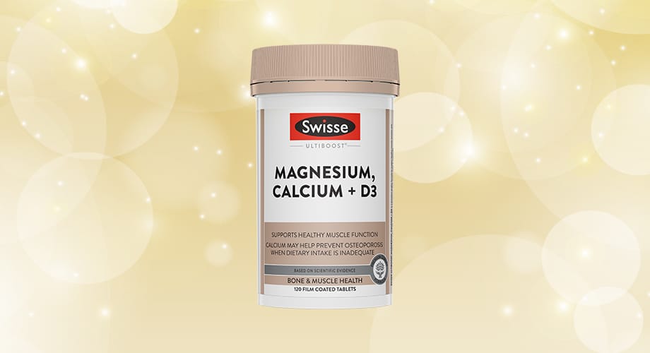 Swisse Ultiboost Magnesium Calcium + Vitamin D 120 Tablets