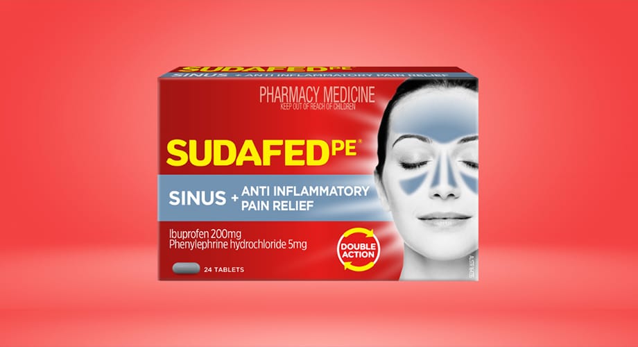 Sudafed PE Sinus + Anti-Inflammatory Pain Relief 24 Tablets