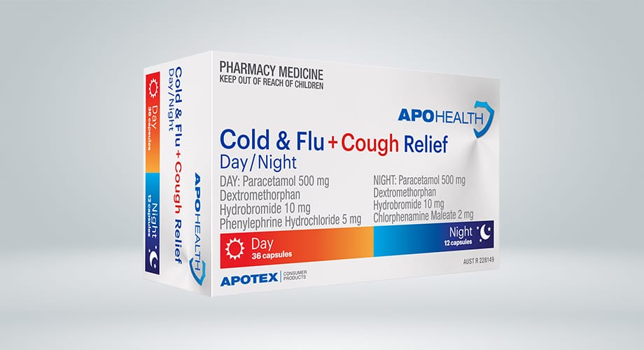 APOHEALTH Cold & Flu + Cough Relief Day/Night 48 Capsules