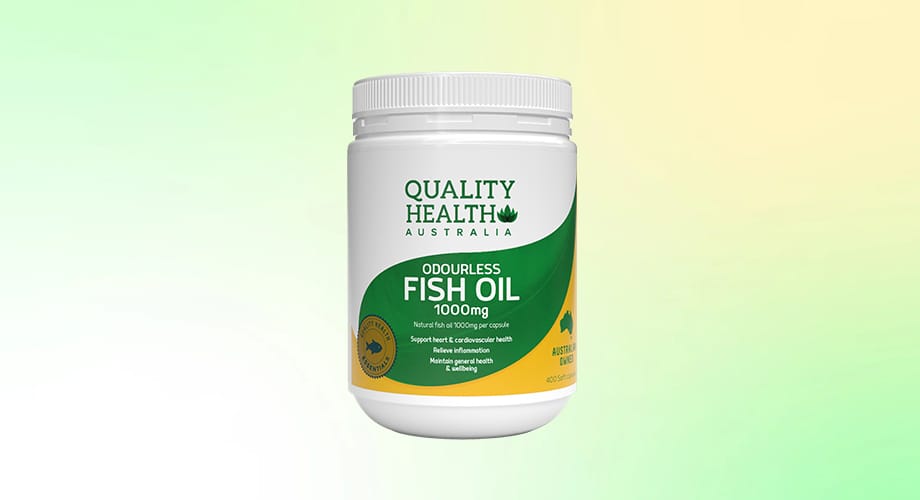 Quality Health Odourless Fish Oil 1000mg 400 Capsules