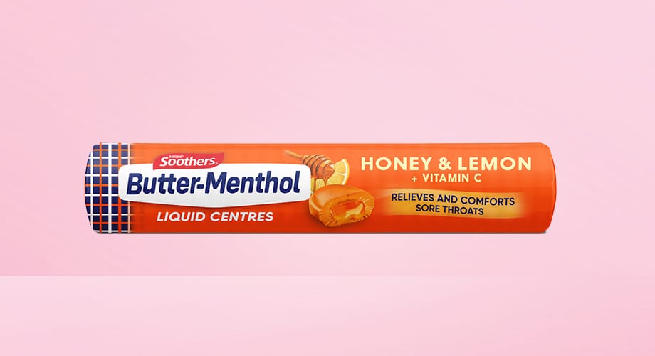 Nestle Butter-Menthol Liquid Centres Honey & Lemon Lozenges 10pk