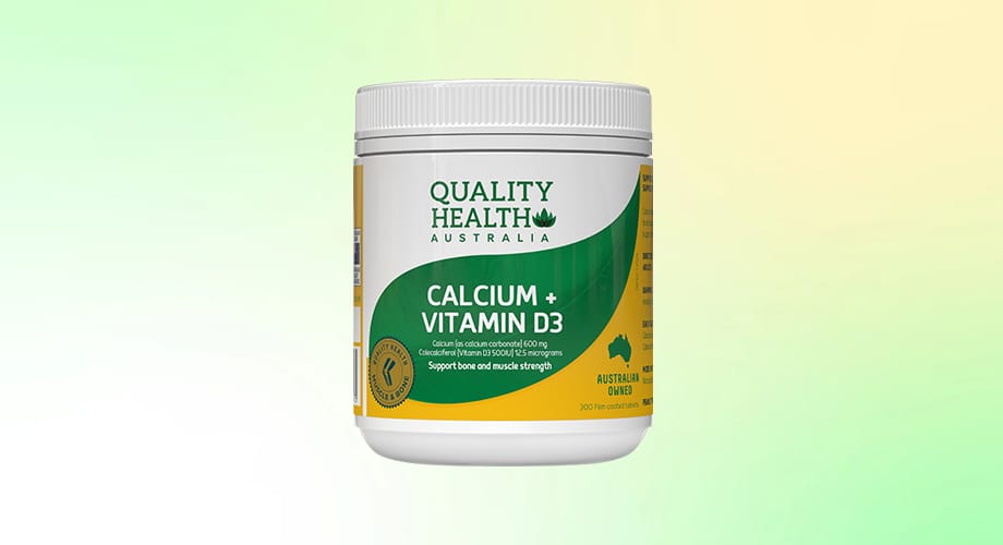 Quality Health Calcium + Vitamin D3 300 Tablets