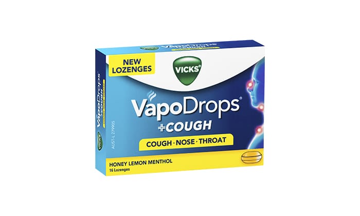 Vicks VapoDrops +Cough Honey Lemon Menthol 16pk
