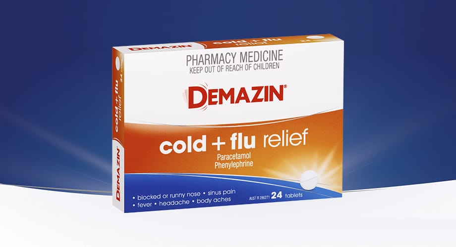 Demazin Cold + Flu 48 Tablets
