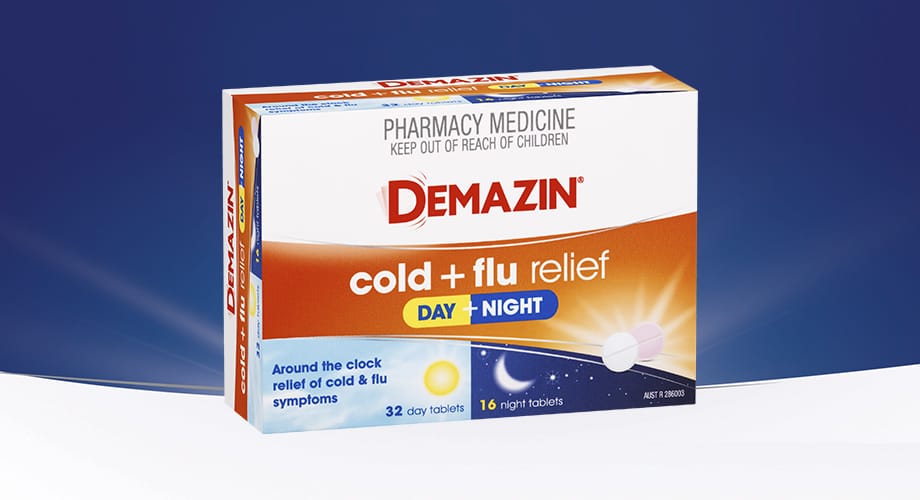 Demazin Cold + Flu, Day + Night 24 Capsules