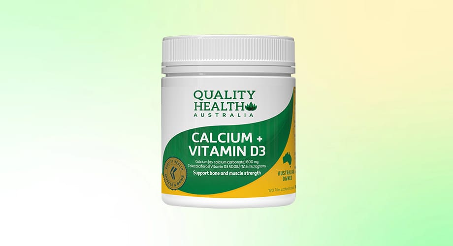Quality Health Calcium + Vitamin D3 130 Tablets
