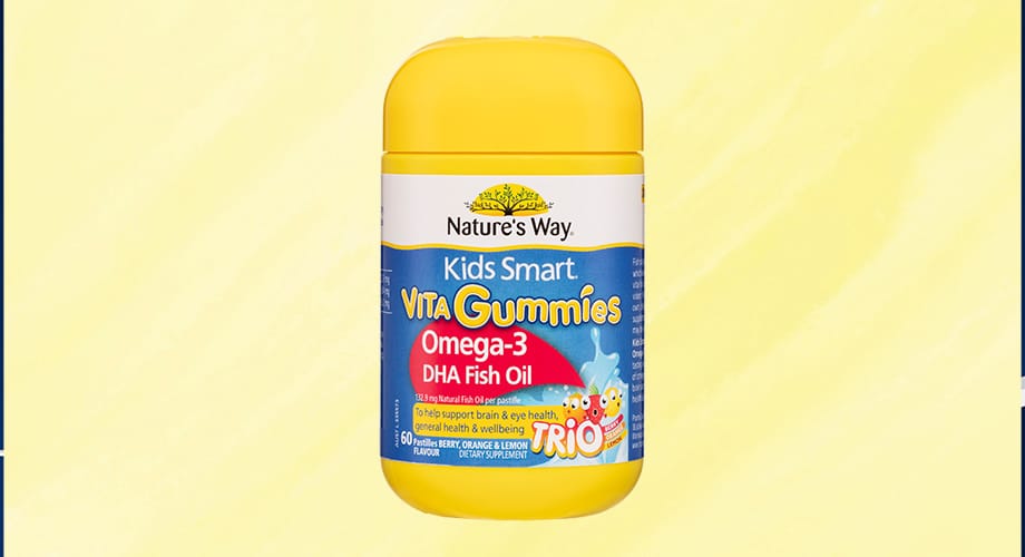Natures Way Kids Smart Vita Gummies Omega 3 Fish Oil 60 Gummies