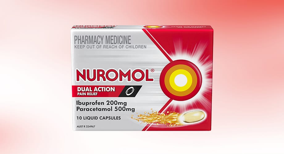 Nuromol Dual Action Pain Relief 10 Liquid Capsules