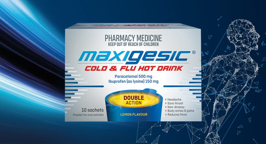 Maxigesic Cold & Flu Hot Drink Regular or Double Strength 10pk