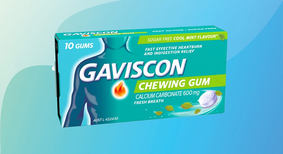 Gaviscon Chewing Gum Cool Mint 10pk or 20pk