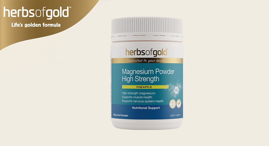 Herbs of Gold Magnesium Powder High Strength 150g