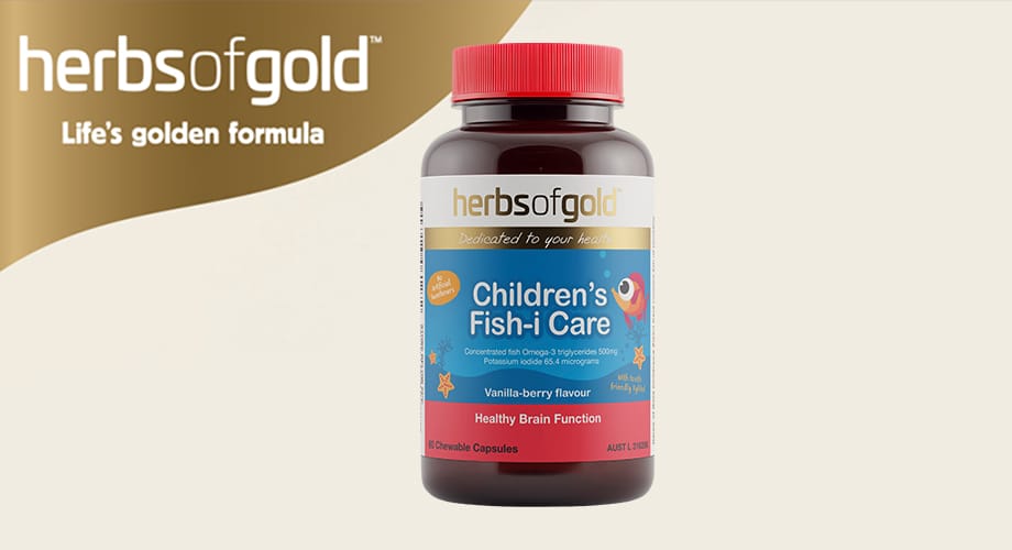 Herbs Of Gold Children's Fish-I Care Chewable 60 Capsules