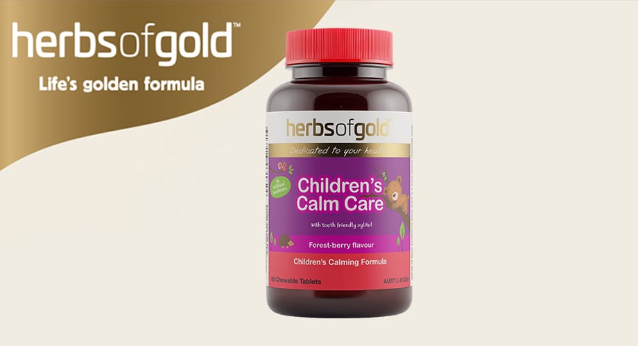 Herbs of Gold Children's Calm Care 60 Chewable Tablets
