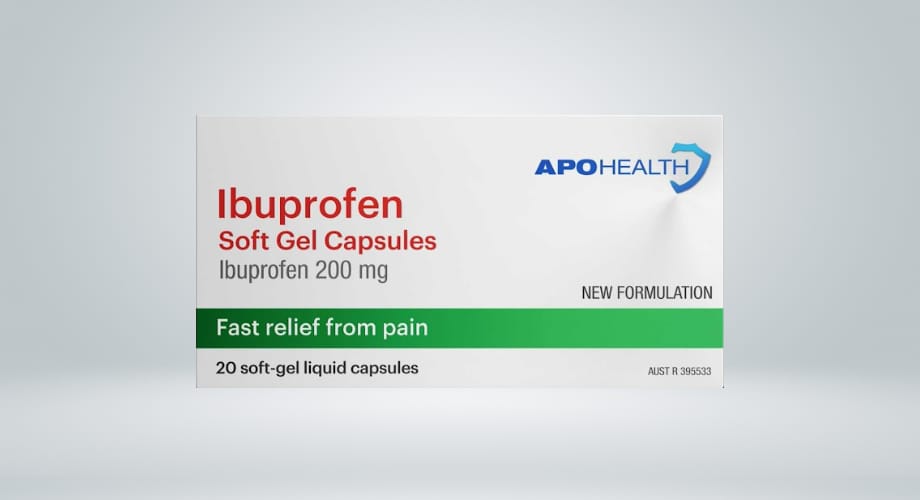 APOHEALTH Ibuprofen Soft Gel 200mg 20 Capsules