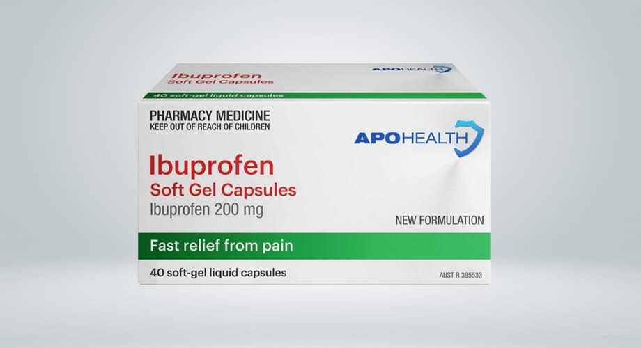 APOHEALTH Ibuprofen 200mg 40 Soft Gel Capsules