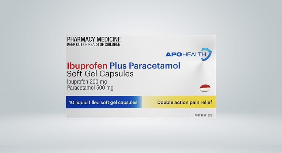 APOHEALTH Ibuprofen Plus Paracetamol 10 Soft Gel Capsules