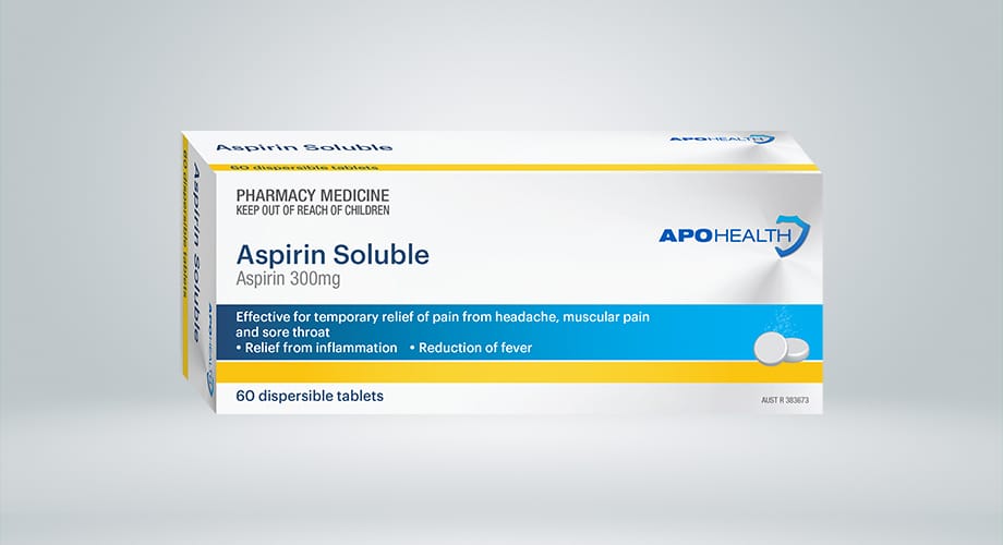 APOHEALTH Aspirin Soluble 300mg 60 Tablets