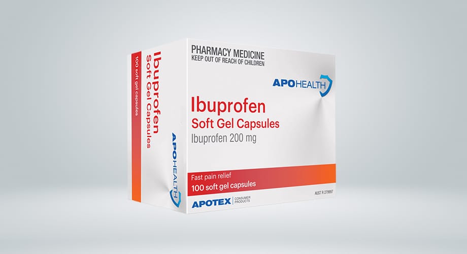 APOHEALTH Ibuprofen Liquid Soft Gel 200mg 100 Capsules