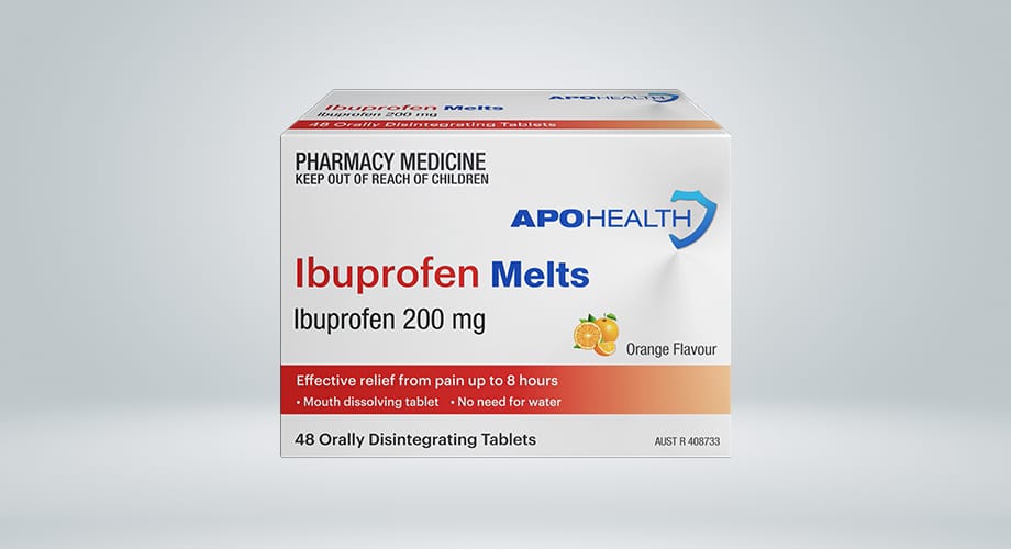 APOHEALTH Ibuprofen Melts 200mg 48 Tablets