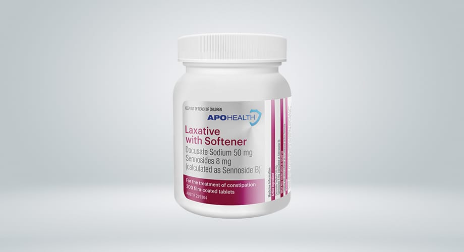 APOHEALTH Laxatives with Softener 50mg 200 Tablets