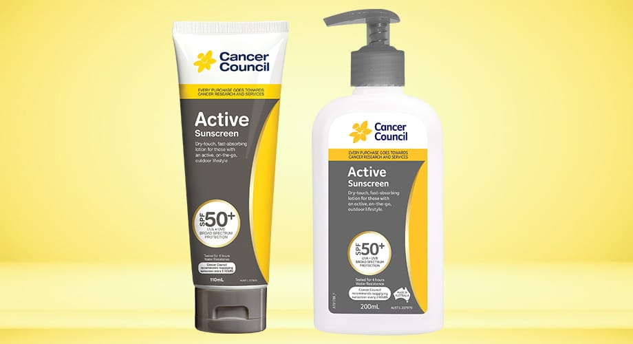 Cancer Council Active Sunscreen SPF50+ 110 or 200mL