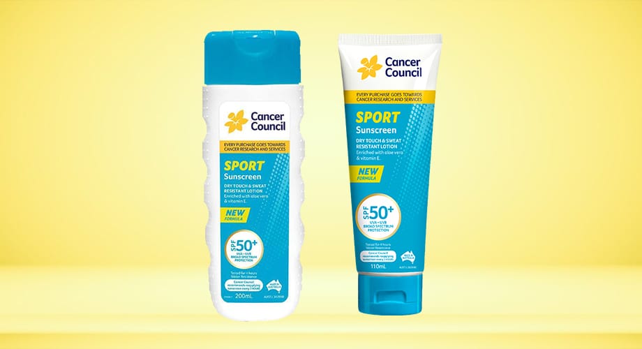 Cancer Council Sport Dry Touch & Sweat Resistant Sunscreen SPF50+ 110 or 200mL