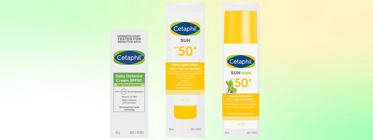 Cetaphil SPF50+ Sunscreen Lotion Range