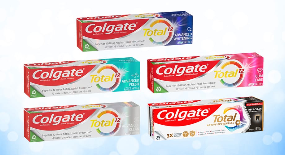 Colgate Total Advance Toothpaste Range