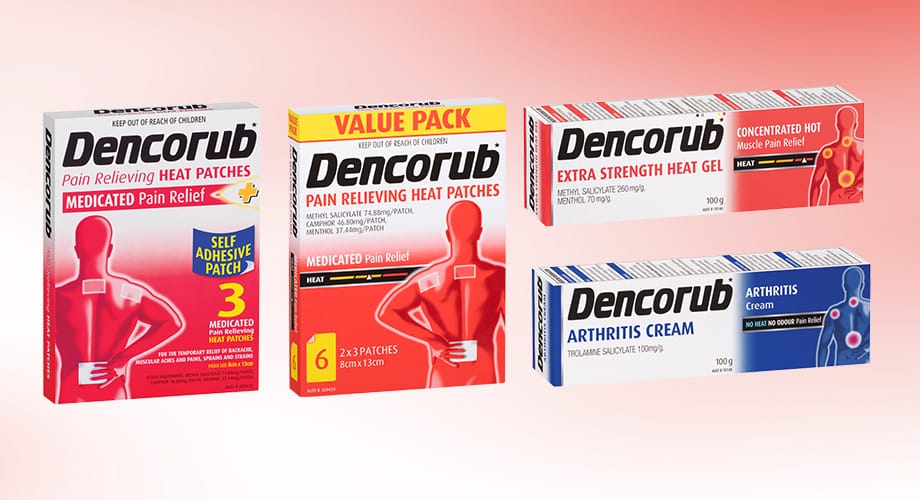 Dencorub Pain Relieving Heat Patches 3 or 6pk