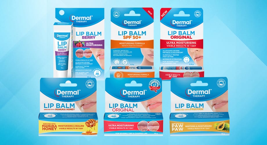 Dermal Therapy Lip Balm Stick 4.8g Range