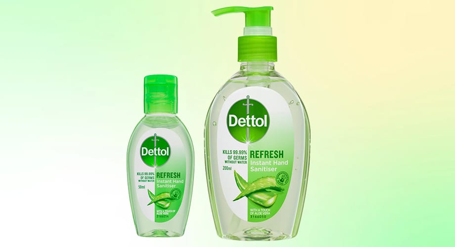 Dettol Refresh Instant Hand Sanitiser 50mL or 200mL