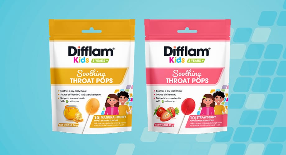 Difflam Kids Soothing Troat Pops 10pk