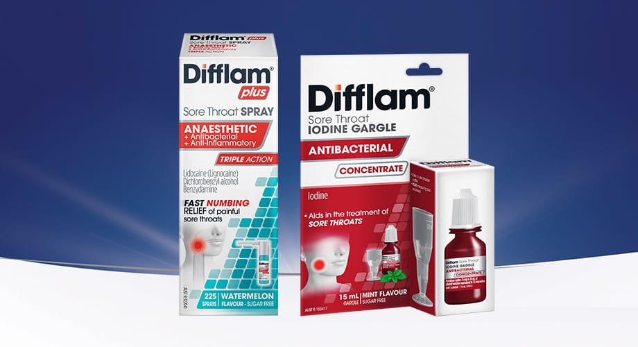 Difflam Sore Throat Spray Range
