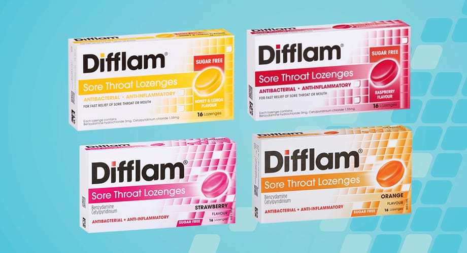 Difflam Sore Throat Sugar Free Lozenges Range