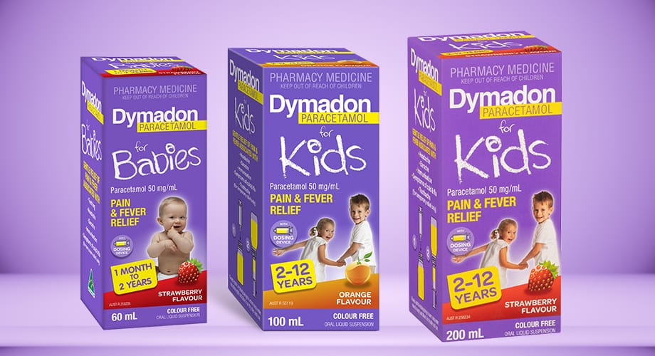 Dymadon For Babies or Kids Pain & Fever Relief Range
