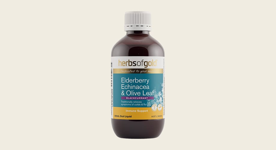 Herbs of Gold Elderberry Echinacea & Olive Leaf 200mL