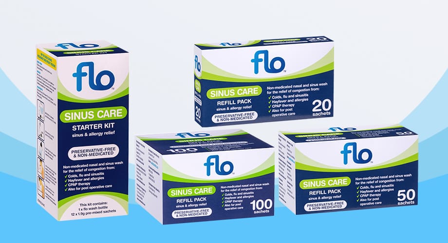 Flo Nasal Sprays or Sinus Care Range