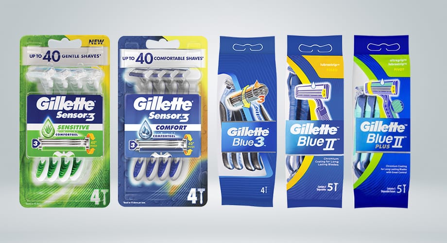 Gillette Men’s Disposable Razors Selected Range