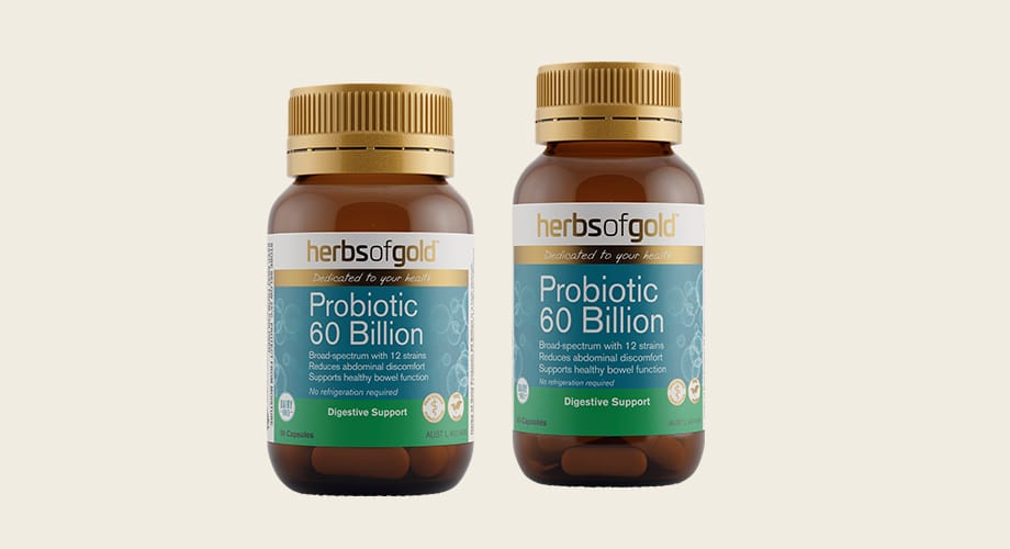 Herbs of Gold Probiotic 60 Billion 30 or 60 Capsules